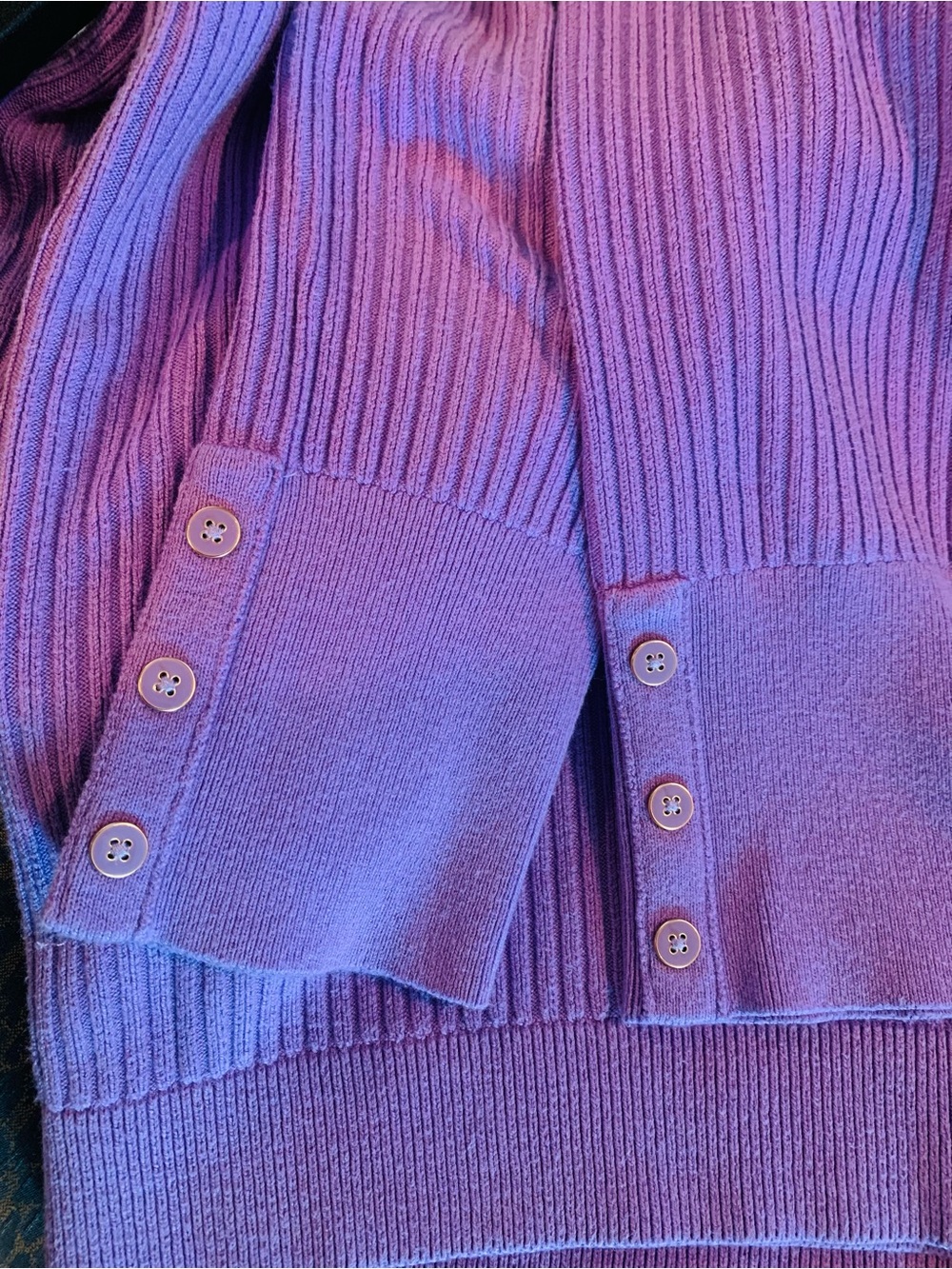 Talbots Violet Ribbed Turtleneck Sweater - Picture 6 of 6